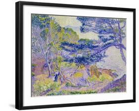 Coastal Landscape, (Le Cap Layet, Petite Version), Um 1904-Henri Edmond Cross-Framed Giclee Print