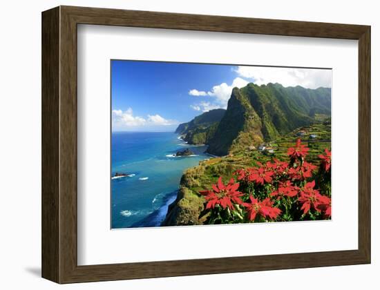 Coastal landscape near Boa Ventura, Madeira Island, Portugal, composing-null-Framed Art Print