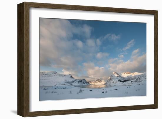 Coastal Landscape on Flakstadoya, Loftofen, Norway-moodboard-Framed Photographic Print