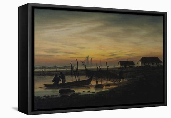 Coastal Landscape, Sunset, Um 1816-1818-Caspar David Friedrich-Framed Stretched Canvas