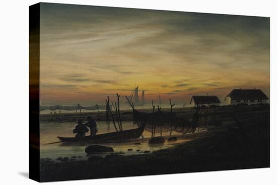 Coastal Landscape, Sunset, Um 1816-1818-Caspar David Friedrich-Stretched Canvas