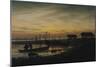 Coastal Landscape, Sunset, Um 1816-1818-Caspar David Friedrich-Mounted Giclee Print