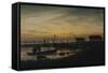 Coastal Landscape, Sunset, Um 1816-1818-Caspar David Friedrich-Framed Stretched Canvas