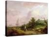 Coastal Landscape with a Shepherd and His Flock, C.1783-4-Thomas Gainsborough-Stretched Canvas