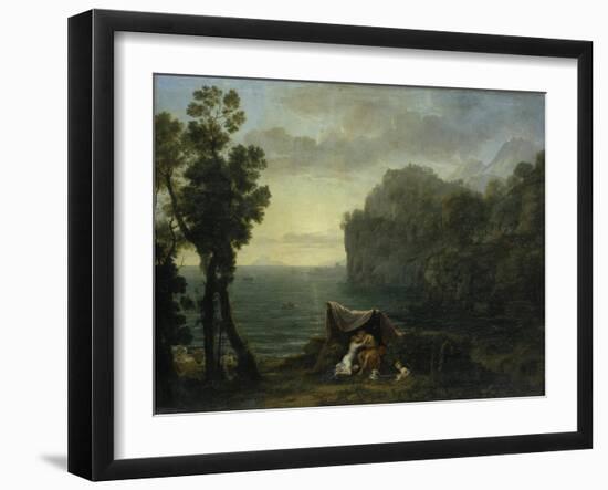 Coastal Landscape with Acis and Galatea, 1657-Claude Lorraine-Framed Giclee Print