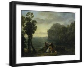 Coastal Landscape with Acis and Galatea, 1657-Claude Lorraine-Framed Giclee Print