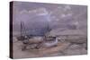 Coastal Landscape with Beached Fishing Boats, 1820-Thomas Churchyard-Stretched Canvas