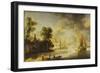 Coastal Landscape with Farmhouse, Ferry House and Sailing Boats, before 1640-Camille Pissarro-Framed Premium Giclee Print