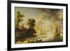 Coastal Landscape with Farmhouse, Ferry House and Sailing Boats, before 1640-Camille Pissarro-Framed Giclee Print