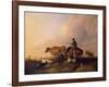 Coastal Landscape with Figures and Animals-Thomas Sidney Cooper-Framed Giclee Print