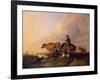 Coastal Landscape with Figures and Animals-Thomas Sidney Cooper-Framed Giclee Print