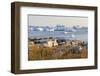 Coastal landscape with Icebergs. Inuit village Oqaatsut located in Disko Bay. Greenland-Martin Zwick-Framed Photographic Print