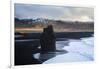 Coastal Landscape With Volcanic Black Sand At Dyrholaey. Vik. Iceland-Oscar Dominguez-Framed Photographic Print