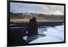 Coastal Landscape With Volcanic Black Sand At Dyrholaey. Vik. Iceland-Oscar Dominguez-Framed Photographic Print