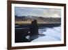 Coastal Landscape With Volcanic Black Sand At Dyrholaey. Vik. Iceland-Oscar Dominguez-Framed Photographic Print