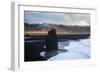 Coastal Landscape With Volcanic Black Sand At Dyrholaey. Vik. Iceland-Oscar Dominguez-Framed Photographic Print