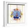 Coastal Lighthouse Wreath-Mary Escobedo-Framed Art Print