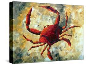 Coastal Luxe Crab-Megan Aroon Duncanson-Stretched Canvas