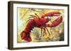 Coastal Luxe Lobster-Megan Aroon Duncanson-Framed Art Print