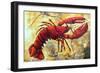 Coastal Luxe Lobster-Megan Aroon Duncanson-Framed Art Print