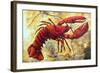 Coastal Luxe Lobster-Megan Aroon Duncanson-Framed Art Print