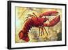 Coastal Luxe Lobster-Megan Aroon Duncanson-Framed Art Print