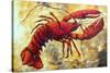 Coastal Luxe Lobster-Megan Aroon Duncanson-Stretched Canvas