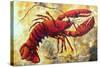 Coastal Luxe Lobster-Megan Aroon Duncanson-Stretched Canvas