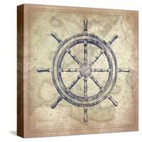 Coastal Map-Jace Grey-Stretched Canvas