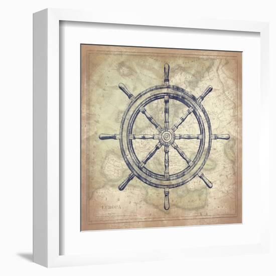 Coastal Map-Jace Grey-Framed Art Print