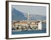 Coastal Mountains and Waterfront Town Buildings, Split, Dalmatian Coast, Croatia-Christian Kober-Framed Photographic Print
