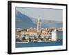 Coastal Mountains and Waterfront Town Buildings, Split, Dalmatian Coast, Croatia-Christian Kober-Framed Photographic Print