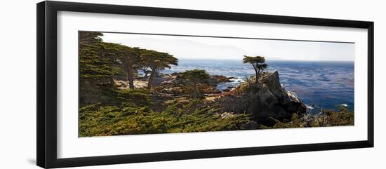 Coastal Panorama at Pebble Beach-George Oze-Framed Photographic Print