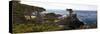 Coastal Panorama at Pebble Beach-George Oze-Stretched Canvas