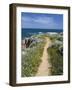 Coastal Path with Spring Flowers, Near Chania, Chania Region, Crete, Greek Islands, Greece, Europe-Stuart Black-Framed Photographic Print