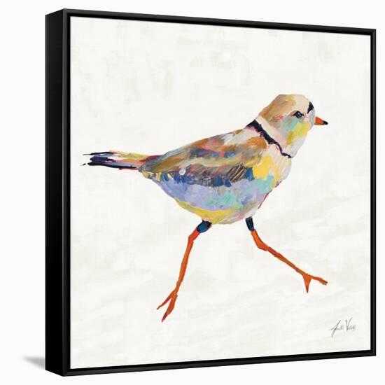 Coastal Plover I Linen-Jeanette Vertentes-Framed Stretched Canvas