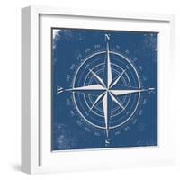 Coastal Pop Compass-Jace Grey-Framed Art Print