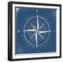 Coastal Pop Compass-Jace Grey-Framed Art Print