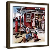 "Coastal Postal Office", August 26, 1950-Stevan Dohanos-Framed Giclee Print