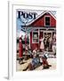 "Coastal Postal Office" Saturday Evening Post Cover, August 26, 1950-Stevan Dohanos-Framed Giclee Print
