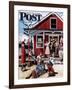 "Coastal Postal Office" Saturday Evening Post Cover, August 26, 1950-Stevan Dohanos-Framed Giclee Print