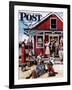 "Coastal Postal Office" Saturday Evening Post Cover, August 26, 1950-Stevan Dohanos-Framed Giclee Print