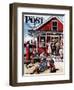 "Coastal Postal Office" Saturday Evening Post Cover, August 26, 1950-Stevan Dohanos-Framed Giclee Print