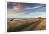 Coastal road at dusk, Cape Egmont, Pungarehu, New Plymouth, Taranaki, North Island, New Zealand-null-Framed Photographic Print