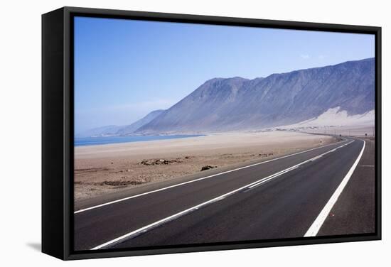 Coastal Road, Atacama Desert, Chile-Peter Groenendijk-Framed Stretched Canvas