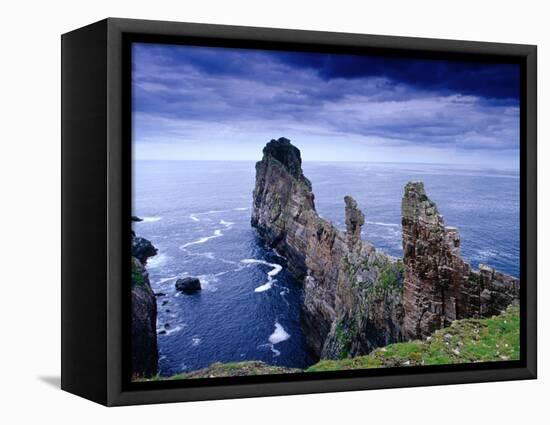 Coastal Rock Outcrops at Dun Balair, Tory Island, Ireland-Gareth McCormack-Framed Stretched Canvas