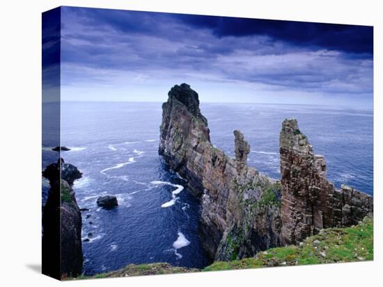 Coastal Rock Outcrops at Dun Balair, Tory Island, Ireland-Gareth McCormack-Stretched Canvas