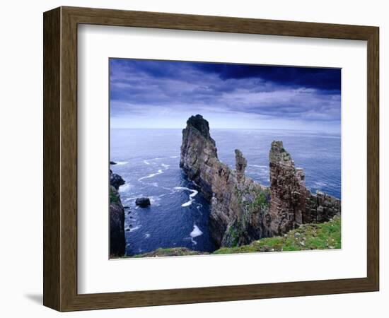 Coastal Rock Outcrops at Dun Balair, Tory Island, Ireland-Gareth McCormack-Framed Photographic Print