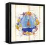 Coastal Sailboat Wreath-Mary Escobedo-Framed Stretched Canvas