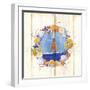 Coastal Sailboat Wreath-Mary Escobedo-Framed Art Print